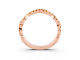 Rose gold Round Citrine Twisted Eternity Band with Pavé and Shared Prong Setting_21