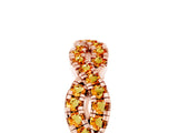 Rose gold Round Citrine Twisted Eternity Band with Pavé and Shared Prong Setting_23
