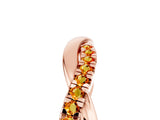 Rose gold Round Citrine Twisted Infinity Band with Prong Setting_11