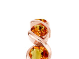 Rose gold Round Citrine Wave Band with Channel Setting and Shared Prongs_11