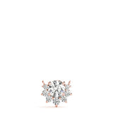 Rose gold Round Cluster Diamond Pendant with Prong Setting 1