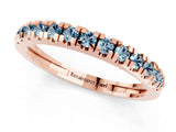 Rose gold Round Cut Aquamarine Pavé Set Thin Band_1