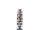 Rose gold Round Cut Aquamarine Pavé Set Thin Band_5