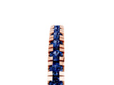 Rose gold Round Cut Blue Sapphire Pavé Set Thin Band_5