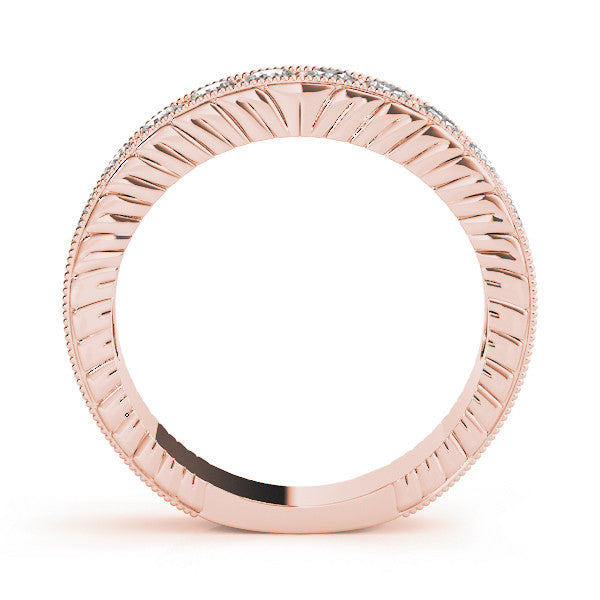 Rose gold Round Cut Channel Set Diamond Eternity Band 1