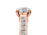Rose gold Round Cut Channel Set Solitaire Engagement Ring with Prong Setting_36