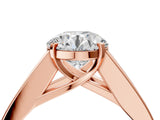 Rose gold Round Cut Channel Set Solitaire Ring with Four-Prong Setting_10