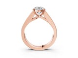 Rose gold Round Cut Channel Set Solitaire Ring with Four-Prong Setting_9