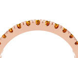Rose gold Round Cut Citrine Pavé Set Thin Band_4