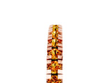 Rose gold Round Cut Citrine Pavé Set Thin Band_5