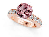 Rose gold Round Cut Cut Channel Set Diamond Engagement Ring with Four-Prong Setting_1