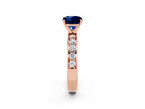 Rose gold Round Cut Cut Channel Set Diamond Engagement Ring with Four-Prong Setting_2