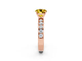 Rose gold Round Cut Cut Channel Set Diamond Engagement Ring with Four-Prong Setting_2
