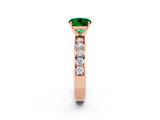 Rose gold Round Cut Cut Channel Set Diamond Engagement Ring with Four-Prong Setting_2
