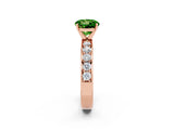 Rose gold Round Cut Cut Channel Set Diamond Engagement Ring with Four-Prong Setting_2