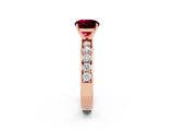 Rose gold Round Cut Cut Channel Set Diamond Engagement Ring with Four-Prong Setting_2