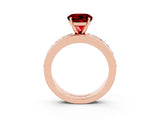 Rose gold Round Cut Cut Channel Set Diamond Engagement Ring with Four-Prong Setting_3