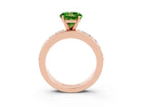 Rose gold Round Cut Cut Channel Set Diamond Engagement Ring with Four-Prong Setting_3