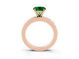 Rose gold Round Cut Cut Channel Set Diamond Engagement Ring with Four-Prong Setting_3