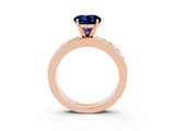 Rose gold Round Cut Cut Channel Set Diamond Engagement Ring with Four-Prong Setting_3