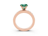 Rose gold Round Cut Cut Channel Set Diamond Engagement Ring with Four-Prong Setting_3
