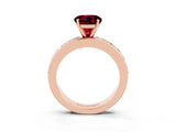 Rose gold Round Cut Cut Channel Set Diamond Engagement Ring with Four-Prong Setting_3