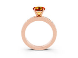Rose gold Round Cut Cut Channel Set Diamond Engagement Ring with Four-Prong Setting_3