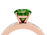 Rose gold Round Cut Cut Channel Set Diamond Engagement Ring with Four-Prong Setting_4