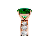 Rose gold Round Cut Cut Channel Set Diamond Engagement Ring with Four-Prong Setting_5