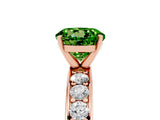 Rose gold Round Cut Cut Channel Set Diamond Engagement Ring with Four-Prong Setting_5