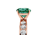Rose gold Round Cut Cut Channel Set Diamond Engagement Ring with Four-Prong Setting_5