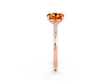 Rose gold Round Cut Cut Channel Set Solitaire Engagement Ring with Four-Prong Setting_12