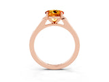 Rose gold Round Cut Cut Channel Set Solitaire Engagement Ring with Four-Prong Setting_13