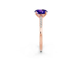 Rose gold Round Cut Cut Channel Set Solitaire Engagement Ring with Four-Prong Setting_14