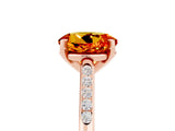 Rose gold Round Cut Cut Channel Set Solitaire Engagement Ring with Four-Prong Setting_15