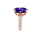 Rose gold Round Cut Cut Channel Set Solitaire Engagement Ring with Four-Prong Setting_17