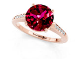 Rose gold Round Cut Cut Channel Set Solitaire Engagement Ring with Four-Prong Setting_1