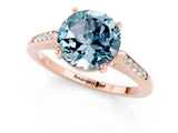 Rose gold Round Cut Cut Channel Set Solitaire Engagement Ring with Four-Prong Setting_1