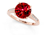 Rose gold Round Cut Cut Channel Set Solitaire Engagement Ring with Four-Prong Setting_1