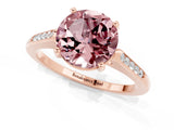 Rose gold Round Cut Cut Channel Set Solitaire Engagement Ring with Four-Prong Setting_1