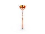Rose gold Round Cut Cut Channel Set Solitaire Engagement Ring with Four-Prong Setting_27