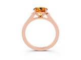 Rose gold Round Cut Cut Channel Set Solitaire Engagement Ring with Four-Prong Setting_28