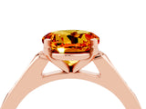 Rose gold Round Cut Cut Channel Set Solitaire Engagement Ring with Four-Prong Setting_29