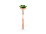 Rose gold Round Cut Cut Channel Set Solitaire Engagement Ring with Four-Prong Setting_2