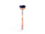Rose gold Round Cut Cut Channel Set Solitaire Engagement Ring with Four-Prong Setting_2