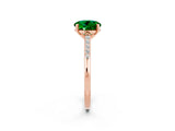 Rose gold Round Cut Cut Channel Set Solitaire Engagement Ring with Four-Prong Setting_2