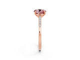 Rose gold Round Cut Cut Channel Set Solitaire Engagement Ring with Four-Prong Setting_2