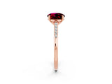 Rose gold Round Cut Cut Channel Set Solitaire Engagement Ring with Four-Prong Setting_2