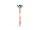 Rose gold Round Cut Cut Channel Set Solitaire Engagement Ring with Four-Prong Setting_2