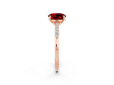 Rose gold Round Cut Cut Channel Set Solitaire Engagement Ring with Four-Prong Setting_2